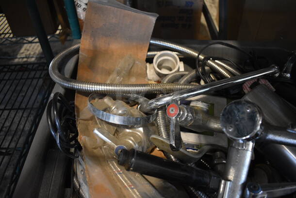 ALL ONE MONEY! Lot of Various Items Including Faucets in Gray Poly Bin! - Image 2 of 4