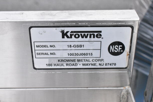 Krowne 18-GSB1 Stainless Steel Commercial Drain Board w/ Under Shelf - Image 4 of 4