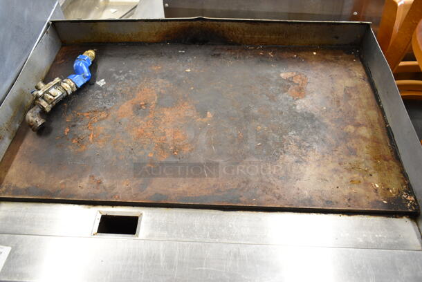 Centaur ABMG36 Stainless Steel Commercial Countertop Natural Gas Powered Flat Top Griddle.  - Image 3 of 4
