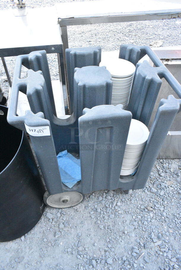 Cambro Gray Poly Dish Caddy w/ Contents.  - Image 2 of 5