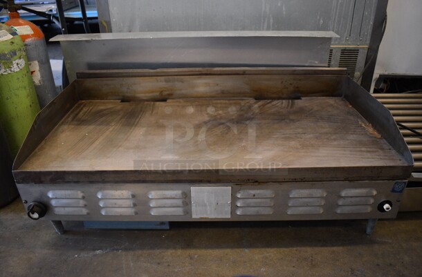 Stainless Steel Commercial Countertop Propane Gas Powered Flat Top Griddle. 40x21x15