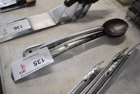 4 Various Metal Serving Spoons. 13", 15". 4 Times Your Bid!