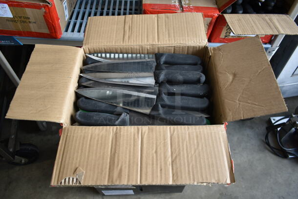 45 SHARPENED Stainless Steel Knives Including Chef Knives. 45 Times Your Bid! - Image 1 of 5