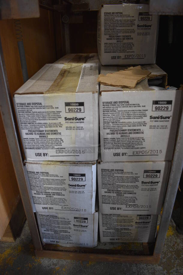 Metal Tray Return w/ 13 Boxes of SaniSure Pot Sink Sanitizer. 14.5x23.5x28.5 - Image 4 of 5