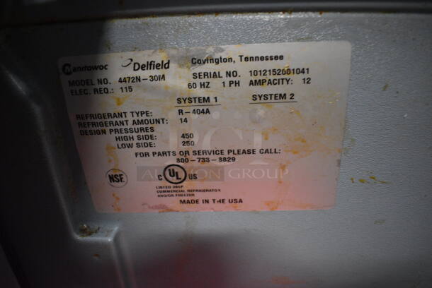 2010 Delfield 4472N-30M Stainless Steel Commercial Sandwich Salad Prep Table on Commercial Casters. 115 Volts, 1 Phase. 72x30x45.5. Tested and Powers On But Does Not Get Cold - Image 7 of 11