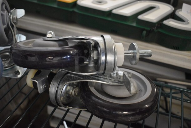 ALL ONE MONEY! Lot of 4 Commercial Casters. 5x3x8. - Image 2 of 3
