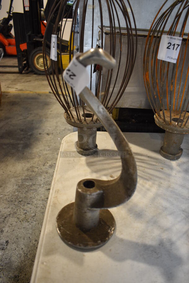 Metal Commercial Dough Hook Attachment for Hobart Mixer. 6x6x13 - Image 2 of 3