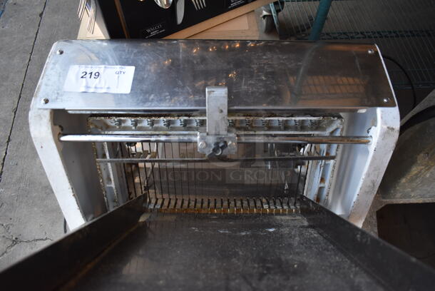 2013 Metal Commercial Countertop Bread Loaf Slicer. 110 Volts, 1 Phase. 25x24x31. Tested and Working! - Image 4 of 6