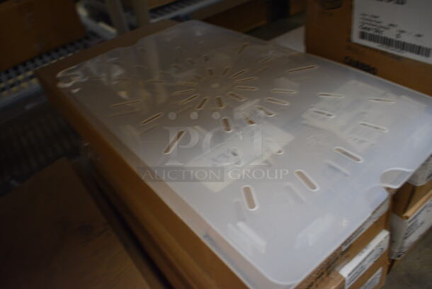 ALL ONE MONEY! Lot of 27 BRAND NEW IN BOX! Cambro Poly Straining Inserts. 10x18x0.5 - Image 2 of 3