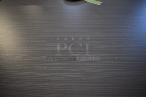 BRAND NEW! Royston Gray Metal Counter w/ Wood Pattern Countertop. 48x30x27 - Image 5 of 7