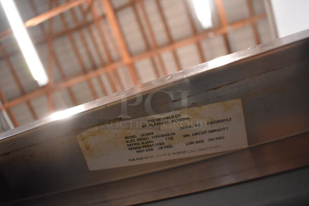 Delfield UC4048 Stainless Steel Commercial 2 Door Undercounter Cooler. 115 Volts, 1 Phase. 48x29x34. Tested and Powers On But Temps at 43 Degrees - Image 5 of 5