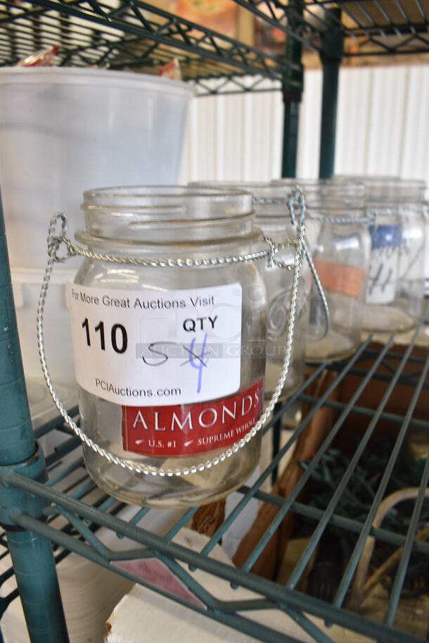 5 Glass Jars. 4.5x4.5x6. 5 Times Your Bid! - Image 3 of 3