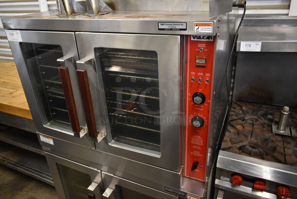2 Vulcan Stainless Steel Commercial Natural Gas Powered Full Size Convection Oven w/ View Through Doors, Metal Oven Racks and Thermostatic Controls. 2 Times Your Bid! - Image 2 of 5