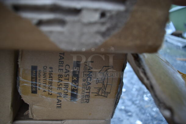 10 BRAND NEW SCRATCH AND DENT! Lancaster Table & Seating 164TB5222 5" x 22" Straight Cast Iron Table Base Plate. 10 Times Your Bid! May Be Missing Pieces.  - Image 12 of 12