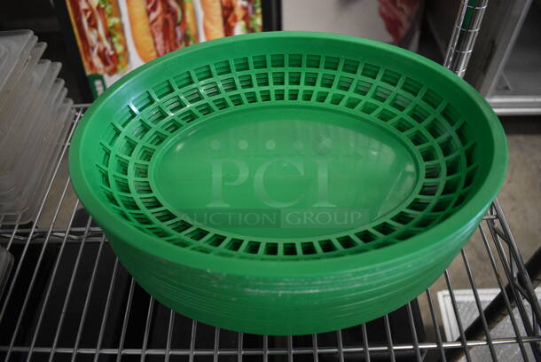 19 Green Subway Poly Food Baskets. 12x9x2. 19 Times Your Bid!