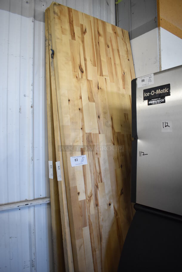 Butcher Block Wooden Tabletop. 96x25x1.5 - Image 1 of 3