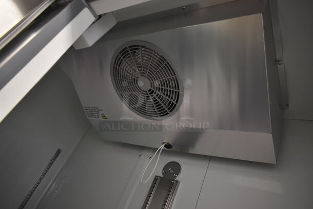 BRAND NEW SCRATCH AND DENT! 2022 Avantco 178A49FHC Stainless Steel Commercial 2 Door Reach In Cooler w/ Poly Coated Racks. 115 Volts, 1 Phase. Tested and Powers On But Does Not Get Cold - Image 8 of 8