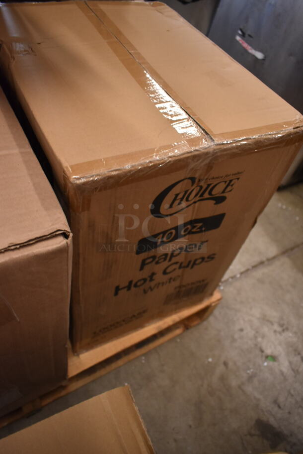 PALLET LOT of 15 BRAND NEW Boxes Including 4 Box H-9-CL High Ball Glasses, Dart 12BWWCR Concorde 10-12 oz. White Non-Laminated Round Foam Bowl - 1000/Case, GET H-9-1-SAN-CL Cheers 9 oz. Customizable Clear SAN Plastic Highball Glass - 24/Case, Choice 16 oz Deli Container, M-4010 100' Banquet Roll, 500PTCRLLWH Choice 40" x 100' White Plastic Table Cover Roll - 4/Case, 128HD24COMBO  ChoiceHD 24 oz. Microwavable Translucent Plastic Deli Container and Lid Combo Pack - 240/Case, 433PANPAL2 Baker's Lane PanPal Non-Stick Reusable Full Size Pan Liner - 2/Pack, Vollrath 68291 Wear-Ever 40 Qt. Replacement Boiler / Fryer Basket for 68270. 15 Times Your Bid! - Image 11 of 12