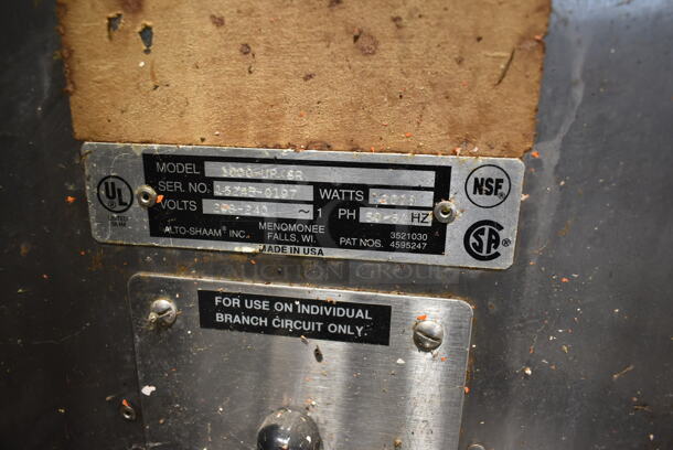 Alto Shaam 1000-UP/SR Halo Heat Stainless Steel Commercial 2 Half Size Door Holding Cabinet on Commercial Casters. 208-240 Volts, 1 Phase. - Image 7 of 7