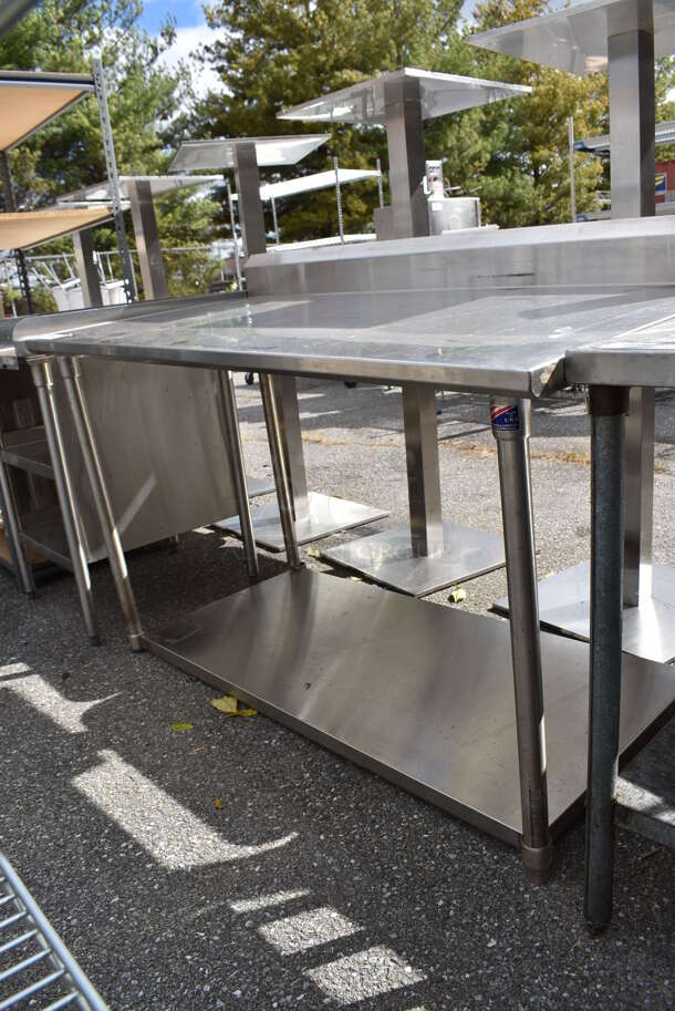 Stainless Steel Table w/ Under Shelf and Back Splash. 60x30x43 - Image 5 of 5
