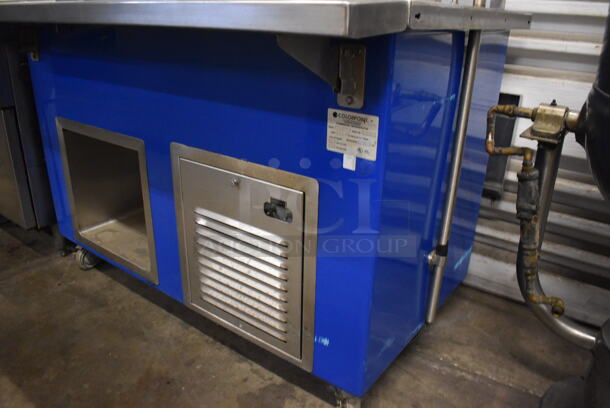 Colorpoint 50-CFI Stainless Steel Commercial Portable Refrigerated Buffet Station w/ Tray Slide and 2 over Shelves on Commercial Casters. 120 Volts, 1 Phase. 52x35x80. Tested and Working! - Image 8 of 8