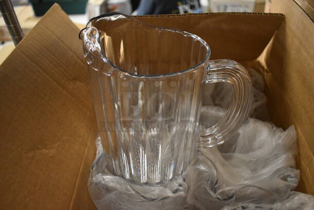 6 BRAND NEW IN BOX! Clear Poly Pitchers. 7.5x5x7. 6 Times Your Bid! - Image 3 of 3