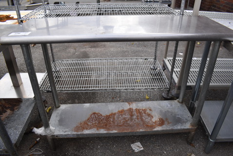Stainless Steel Table w/ Under Shelf. 48x18x36
