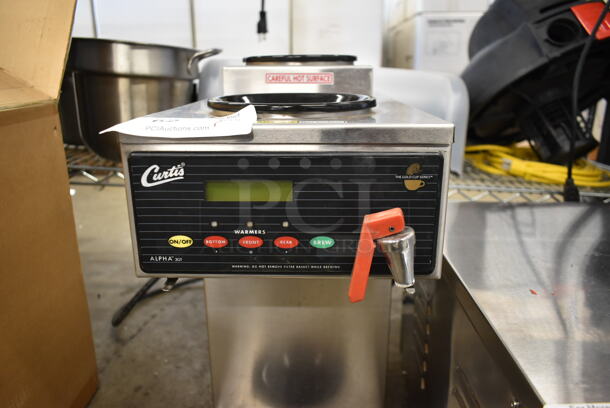 Curtis SCALP3GT63A0000 Stainless Steel Commercial Countertop 3 Burner Coffee Machine w/ Metal Brew Basket and Hot Water Dispenser. 120/220 Volts, 1 Phase.  - Image 3 of 6