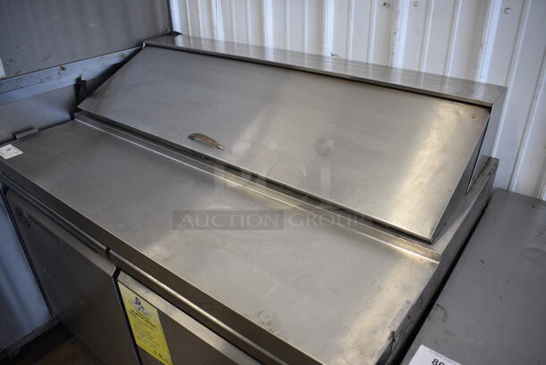 Ascend JSP-4812 Stainless Steel Commercial Sandwich Salad Prep Table Bain Marie on Commercial Casters. 115 Volts, 1 Phase. 48x30x44. Tested and Working! - Image 3 of 7