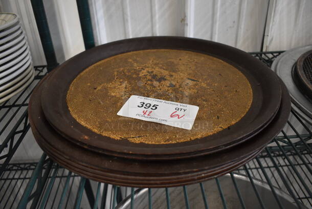 6 Various Round Serving Trays. Includes 16x16x1, 14.5x14.5x1. 6 Times Your Bid!