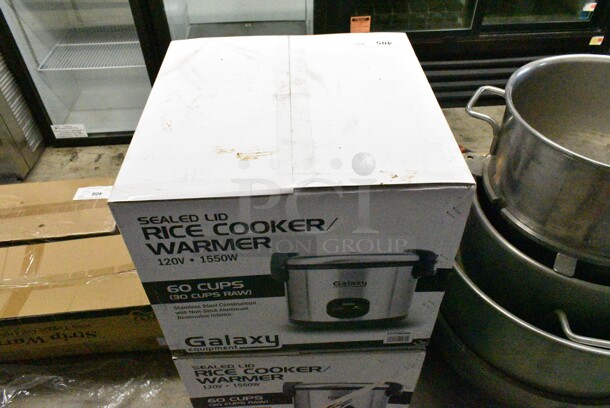 2 BRAND NEW SCRATCH AND DENT! Galaxy 177GRCS60 60 Cup (30 Cup Raw) Sealed Electric Rice Cooker / Warmer. 120 Volts, 1 Phase. 2 Times Your Bid!  - Image 2 of 3