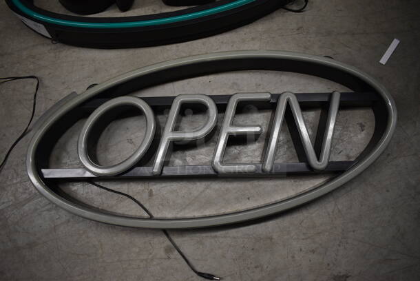 Open Light Up Sign. Does Not Come w/ Power Cord. 27x2x13
