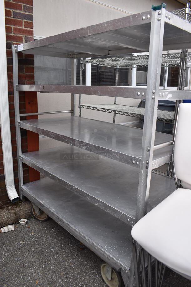 Metal 5 Tier Cart on Commercial Casters. 59x27x65 - Image 3 of 7