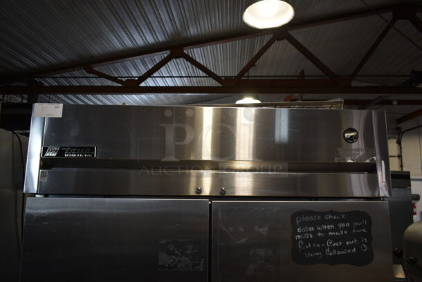 2011 True TG2R-2S Stainless Steel Commercial 2 Door Reach In Cooler w/ Poly Coated Racks on Commercial Casters. 115 Volts, 1 Phase. Tested and Working! - Image 3 of 8