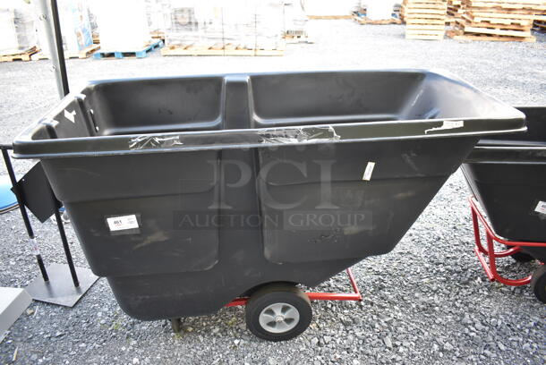 BRAND NEW! Rubbermaid Black Poly Portable Bin on Commercial Casters. 72x31x44