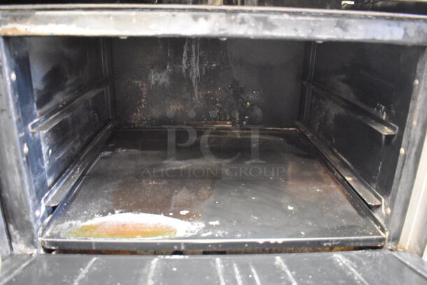 Imperial Stainless Steel Commercial Natural Gas Powered 4 Burner Range w/ Flat Top Griddle, 2 Ovens and Back Splash on Commercial Casters. 72x32x46 - Image 5 of 7