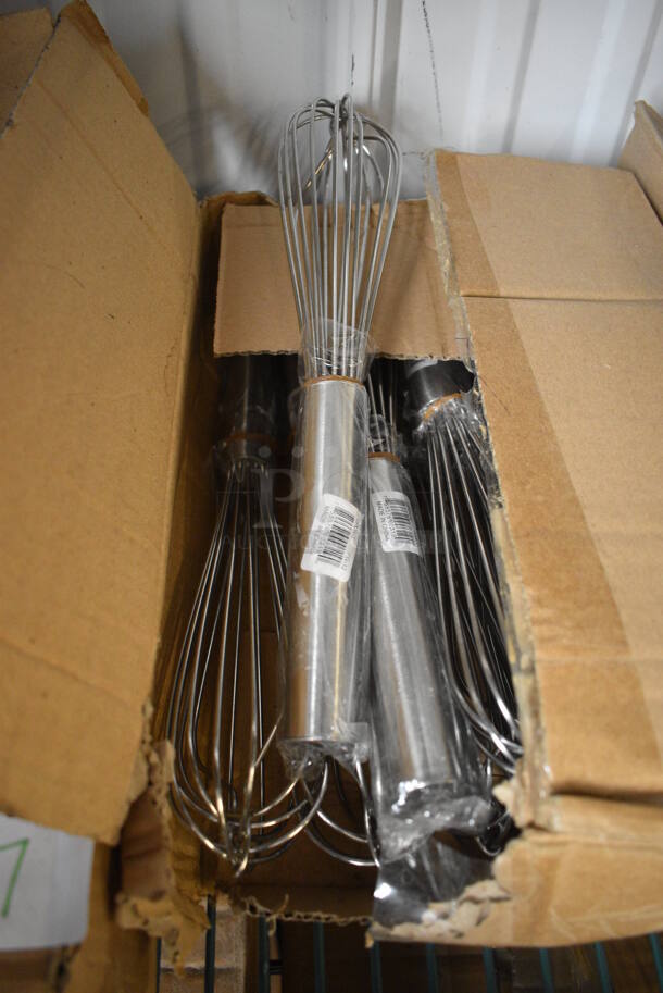9 BRAND NEW IN BOX! Update Stainless Steel Whisks. 12