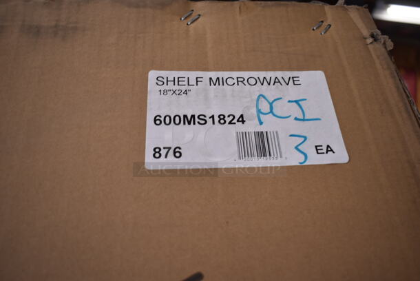 BRAND NEW SCRATCH AND DENT! Regency 600MS1824 24" x 18" Stainless Steel Microwave Shelf - Image 4 of 4