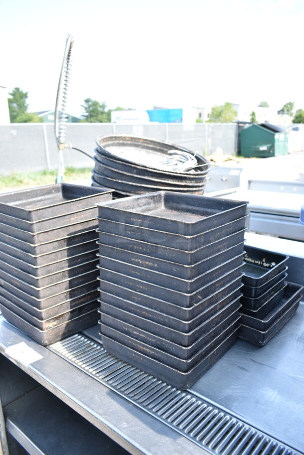 ALL ONE MONEY! Lot of Metal Baking Pans Including 20 Round, 26 Rectangular and 4 Square.  - Image 1 of 9