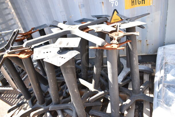 PALLET LOT of 22 Black Metal Table Bases. 22 Times Your Bid! - Image 1 of 6