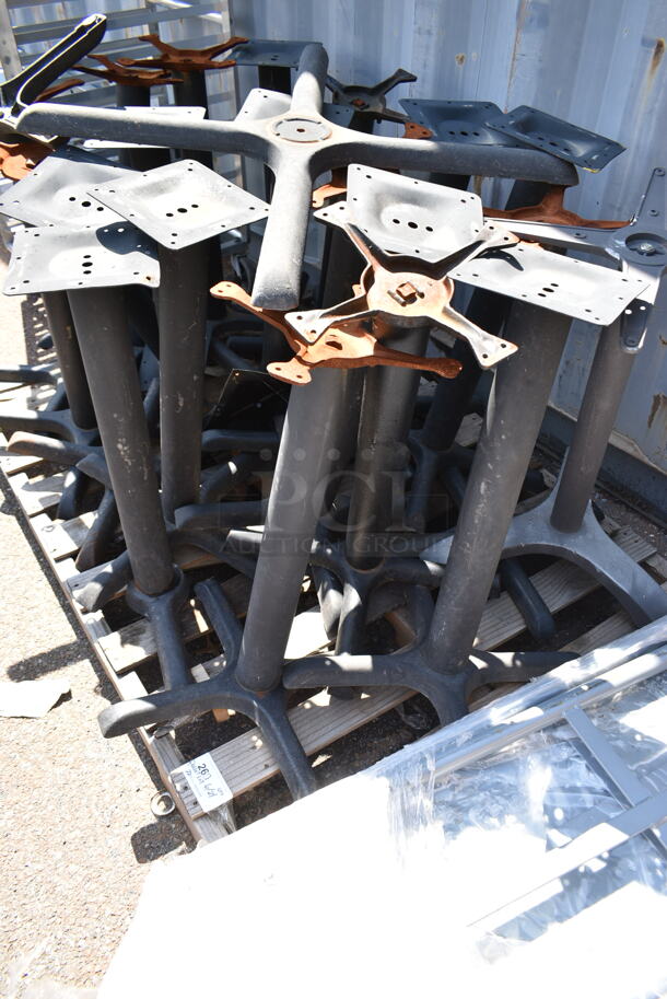 PALLET LOT of 22 Black Metal Table Bases. 22 Times Your Bid! - Image 2 of 6