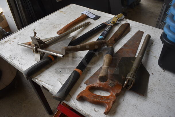 ALL ONE MONEY! Lot of Various Tools Including Axe, Saw, Shovel and Clippers! - Image 4 of 4