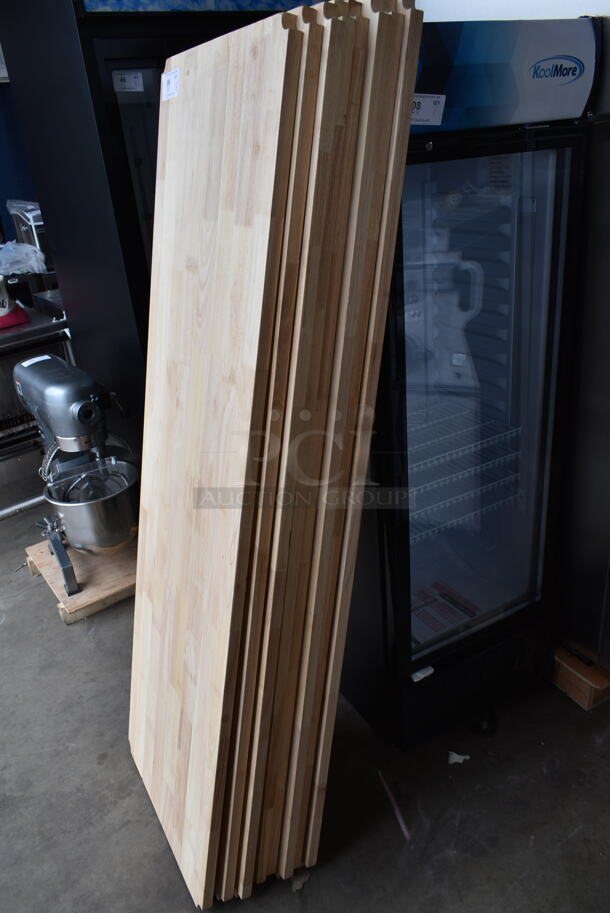 8 Wooden Butcher Block Under Shelves. 8 Times Your Bid!  - Image 3 of 4