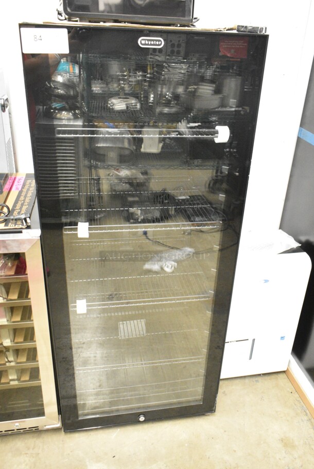 BRAND NEW SCRATCH AND DENT! Whynter FWC-1201BB Metal Freestanding 34 Bottle Wine Cooler Merchandiser w/ Touch Screen. 115 Volts, 1 Phase. Tested and Working! - Image 2 of 6