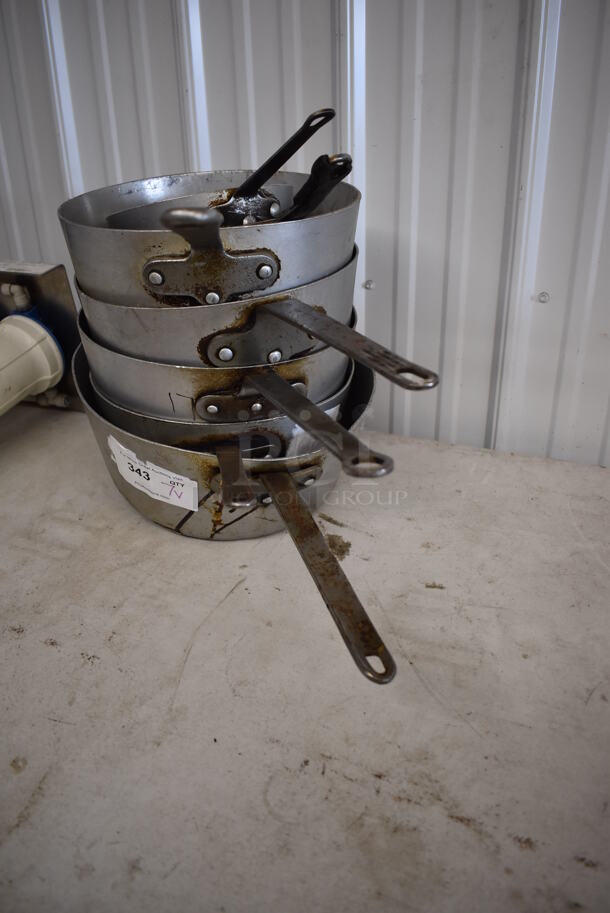 7 Various Metal Sauce Pans. Includes 28x15x15. 7 Times Your Bid! - Image 2 of 8