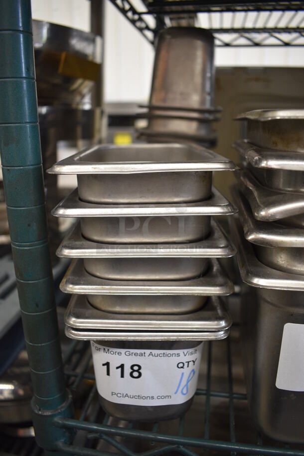18 Stainless Steel 1/9 Size Drop In Bins. 1/9x4. 18 Times Your Bid!