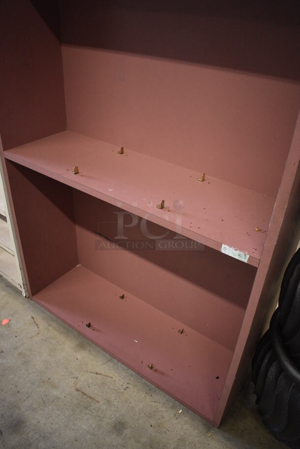Pink Wooden Book Shelf. 33x11.5x48 - Image 3 of 3