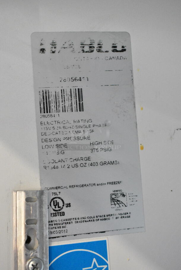 Habco Metal Commercial Single Door Reach In Cooler Merchandiser. 115 Volts, 1 Phase. Tested and Working! - Image 4 of 4