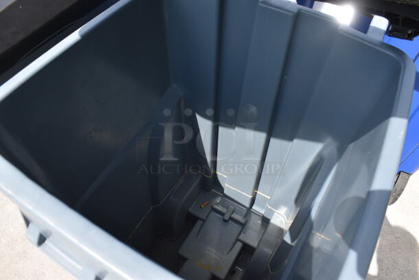 2 Rubbermaid Gray and Black Poly Trash Cans. 23x31x39. 2 Times Your Bid! - Image 3 of 5