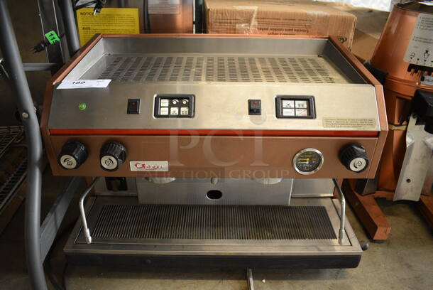 Astoria Stainless Steel Commercial Countertop 2 Group Espresso Machine w/ 2 Steam Wands. 125 Volts, 1 Phase. 28x22x19